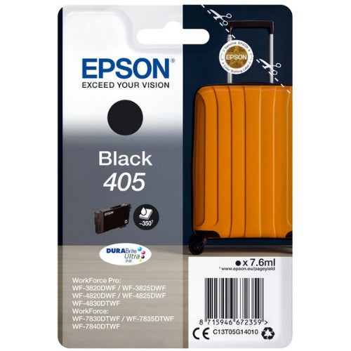 Epson C13T05G14010/405 Ink cartridge black, 350 pages 7.6ml for Epson WF-3820/7830