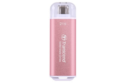 Transcend TS2TESD300P external solid state drive 2 TB USB Type-C Pink