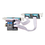 StarTech.com 4-Port Serial PCIe Card, Quad-Port PCI Express to RS232/RS422/RS485 (DB9) Serial Card, Low-Profile Bracket Incl., 16C1050 UART, Windows/Linux, TAA Compliant - Level-4 ESD Protection