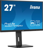 iiyama ProLite 27” QHD IPS technology panel with USB hub and 100Hz refresh rate and 150mm height adjustable stand