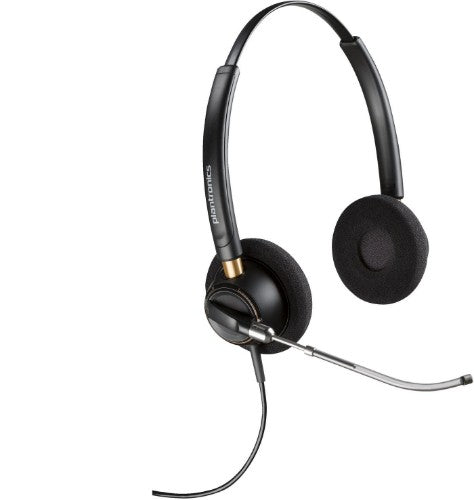 HP Poly EncorePro 520V Binaural Headset VoiceTube +Quick Disconnect