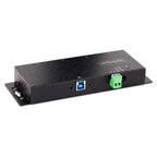 StarTech.com 4-Port Industrial USB 3.0 5Gbps Hub, Rugged USB Hub with ESD Protection, DIN/Wall/Desk Mountable USB-A Hub, USB Expander w/Locking Ports, Heavy Duty - TAA