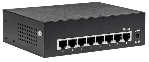 Intellinet 8-Port Gigabit Ethernet PoE+ Switch, IEEE 802.3at/af Power over Ethernet (PoE+/PoE) Compliant, 60 W, Desktop (UK power cord)