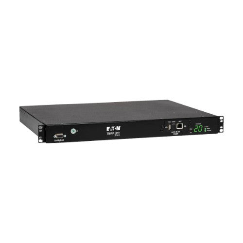 Eaton PDUMH20HVATNET 3.8kW Single-Phase Switched Automatic Transfer Switch PDU, Two 200-240V C20 Inlets, 8 C13 & 2 C19 Outputs, 1U, TAA