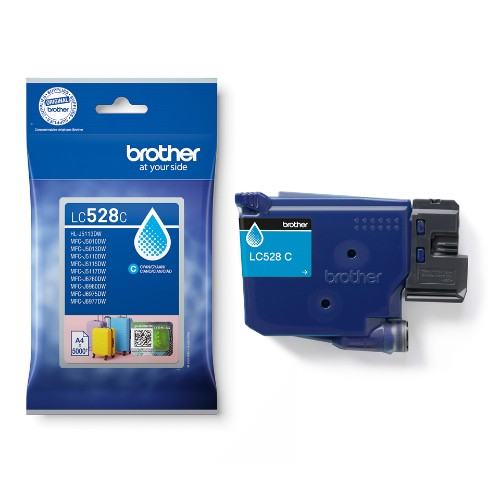 Brother LC-528C Ink cartridge cyan extra High-Capacity, 5K pages ISO/IEC 19752 for Brother MFC-J 6560/6975