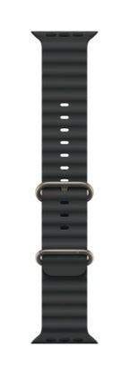 Apple 49mm Black Ocean Band - Natural Titanium Finish