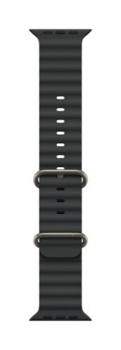 Apple 49mm Black Ocean Band - Natural Titanium Finish
