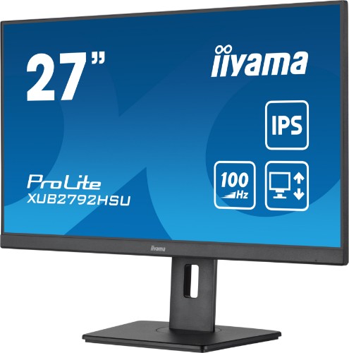 iiyama 27” IPS technology panel with height adjustable stand and 100Hz refresh rate