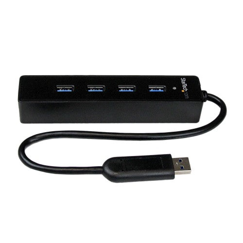 StarTech.com 4 Port Portable SuperSpeed USB 3.0 Hub with Built-in Cable - 5Gbps