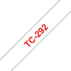 Brother TC-292 DirectLabel red on white 9mm x 7,7m for Brother P-Touch TC 9-12mm