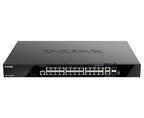 D-Link 28-Port Gigabit Stackable POE+ Smart Managed Switch with 2 x 10GBase-T & 2 x 10G SFP+