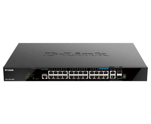 D-Link 28-Port Gigabit Stackable POE+ Smart Managed Switch with 2 x 10GBase-T & 2 x 10G SFP+