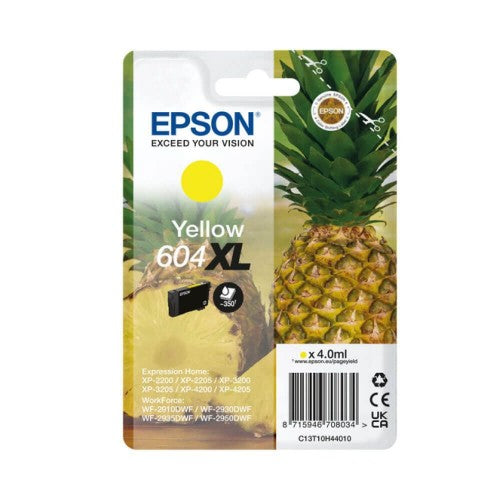 Epson C13T10H44010/604XL Ink cartridge yellow high-capacity, 350 pages 4ml for Epson XP-2200