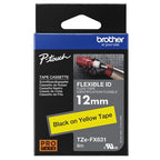 Brother TZE-FX631 DirectLabel black on yellow Laminat 12mm x 8m for Brother P-Touch TZ 3.5-12mm/18mm/6-18mm/6-24mm/6-36mm