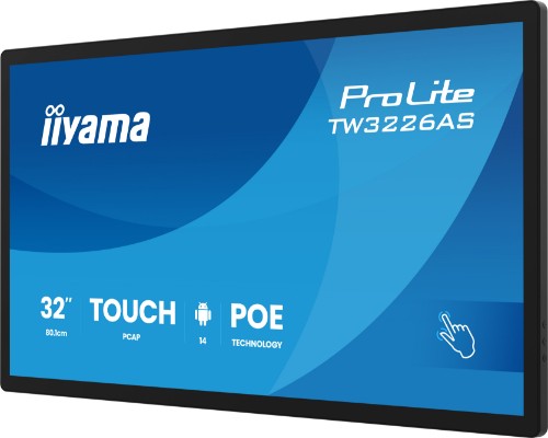 iiyama 31.5” PCAP 10pt touchscreen PC with Android, PoE technology and iiSignage²