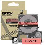 Epson C53S672072/LK-5RBJ DirectLabel-etikettes black on red matt 18mm x 8m for Epson LabelWorks LW-C 410/610