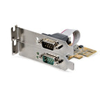 StarTech.com 2-Port PCI Express Serial Interface Card, Dual Port PCIe to RS232 (DB9) Serial Card, 16C1050 UART, Low/Full Profile Brackets, COM Retention, For Windows/Linux - TAA