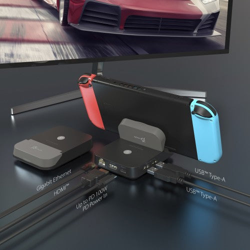 j5create JCD620 Mini Docking Station for Nintendo Switch™, Black