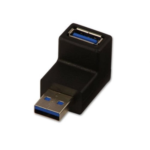 Lindy USB 3.2 90 Degree Down Type A Male to A Female Right Angle Adapter