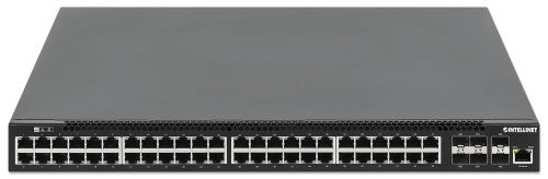 Intellinet 54-Port L3 Fully Managed PoE+ Switch with 48 Gigabit Ethernet Ports and 6 SFP+ Uplinks (with UK power cord)