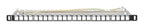 Intellinet 19" 24-Port Shielded Blank Patch Panel, 0.5U, Unloaded 19-inch Rackmount Keystone Panel for High-density Installations, Removable Cable-Management Bar, Black