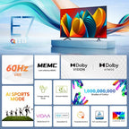 Hisense 75E7NQTUK TV 190.5 cm (75") 4K Ultra HD Smart TV Wi-Fi Black 350 cd/m²