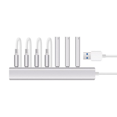 ALOGIC 7 Port USB Hub - Aluminium Unibody with Power Adapter - Prime Series