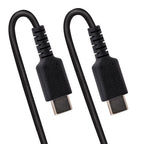 StarTech.com 3ft (1m) USB-C Fast Charging Cable, Rugged, Coiled, Charge & Sync, 3A, USB 2.0, TPE Jacket and Aramid Fiber - USB C Charging Cord