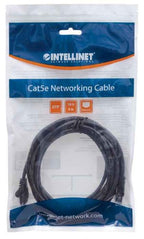 Intellinet Network Patch Cable, Cat5e, 3m, Black, CCA, U/UTP, PVC, RJ45, Gold Plated Contacts, Snagless, Booted, Lifetime Warranty