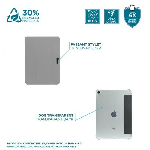 Mobilis 060017 tablet case 27.9 cm (11") Folio Black, Transparent