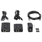StarTech.com 4-Port USB 2.0 Extender Hub over Single CAT5e/CAT6 Ethernet Cable (RJ45) - 330ft (100m) - USB Extender Hub Adapter Kit - Metal Housing - Externally Powered - 480 Mbps - TAA