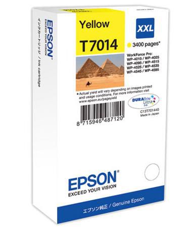 Epson C13T70144010/T7014 Ink cartridge yellow XXL, 3.4K pages ISO/IEC 24711 34,2ml for Epson WP 4015