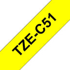 Brother TZE-C51 DirectLabel black on yellow Laminat 24mm x 5m for Brother P-Touch TZ 3.5-24mm/HSE/36mm/6-24mm/6-36mm