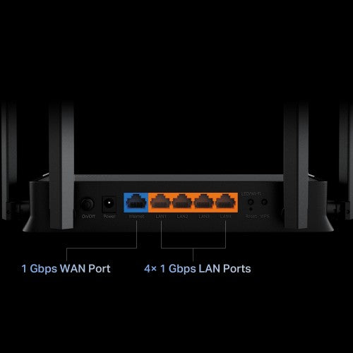 TP-Link Archer BE220 wireless router Gigabit Ethernet Dual-band (2.4 GHz / 5 GHz) Black