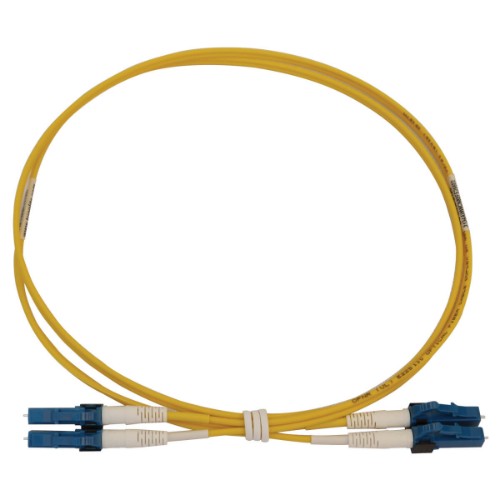 Tripp Lite N370X-01M 400G Duplex Singlemode 9/125 OS2 Switchable Fiber Optic Cable (LC/UPC M/M), LSZH, Yellow, 1 m (3.3 ft.)