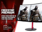 Acer Nitro KG2 Nitro XZ272S3 curved gaming monitor - 27", 1500R, Full HD, 180Hz, 1ms, FreeSync Premium, DisplayHDR 400, HDMI & DP