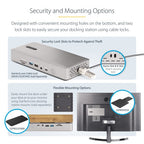 StarTech.com Universal USB4 & Thunderbolt 4 Docking Station, Quad Display on Windows, Dual Display on MacBook, HDMI DP Dock with 100W Laptop Charging