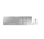 CHERRY DW 9100 SLIM keyboard Mouse included Universal RF Wireless + Bluetooth Nordic Silver