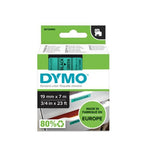 Dymo 45809/S0720890 DirectLabel-etikettes black on green 19mm x 7m for Dymo D1 6-19mm/24mm/400 Duo
