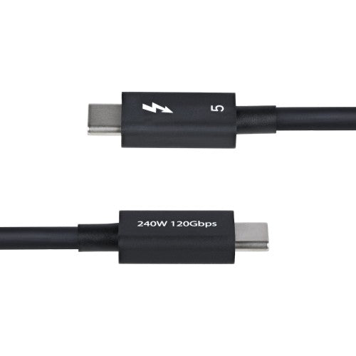 StarTech.com 2.6ft (80cm) Thunderbolt 5 Cable, 80Gbps/Up to 120Gbps, 240W PD, 8K 60Hz, Certified Thunderbolt Cable - Compatible w/Thunderbolt 4/USB4/USB-C