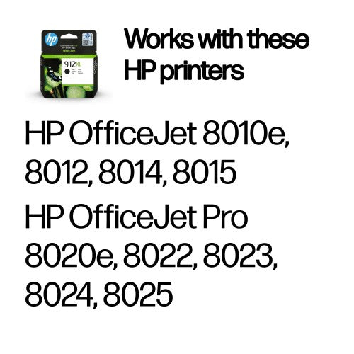 HP 3YL84AE/912XL Ink cartridge black high-capacity, 825 pages 21.7ml for HP OJ Pro 8010/e/8020