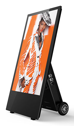 Allsee Technologies OAB43HD8-CW Signage Display Digital A-board 109.2 cm (43") 700 cd/m² Full HD Black Built-in processor Android 7.1