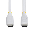 StarTech.com 1m (3ft) USB4 Cable, 40Gbps, USB-IF Certified USB-C Cable, 240W PD, 8K 60Hz/4K 240Hz DP2.1 DP40, TPE Jacket, Thunderbolt 4 Compatible - White USB-C Cord