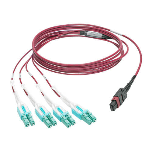 Eaton N845-03M-8L-MG InfiniBand/fibre optic cable 3 m MPO/MTP LC OFNP Aqua colour, Black