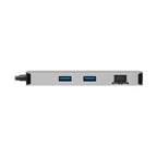 Tripp Lite U442-DOCK8G-GG USB-C Dock, Dual Display - 4K 60 Hz HDMI, USB 3.x (5Gbps) Hub Ports, GbE, Memory Card, 100W PD Charging, Gray