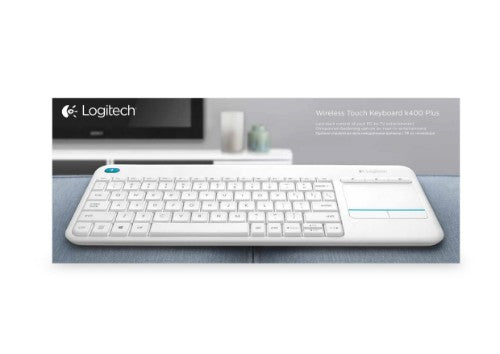 Logitech Wireless Touch K400 Plus keyboard Home RF Wireless Swiss White