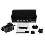 StarTech.com 4 Port Dual DVI USB KVM Switch with Audio & USB 2.0 Hub - TAA