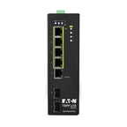 Tripp Lite NGI-S05C2POE4 5-Port Lite Managed Industrial Gigabit Ethernet Switch - 10/100/1000 Mbps, PoE+ 30W, 2 GbE SFP Slots, -10° to 60°C, DIN Mount