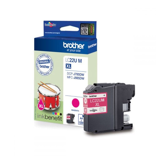 Brother LC-22UM Ink cartridge magenta XL, 1.2K pages ISO/IEC 24711 for Brother DCP-J 785