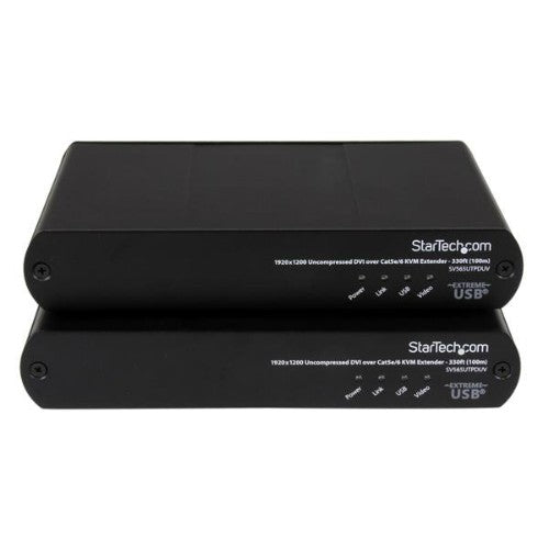 StarTech.com USB DVI over Cat 5e / Cat 6 KVM Console Extender w/ 1920x1200 Uncompressed Video - 330ft (100m)